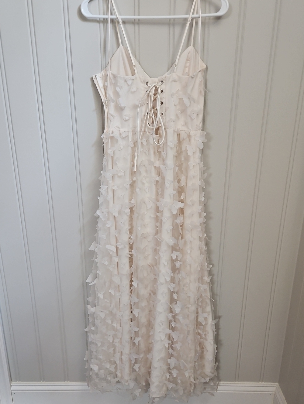 Thirty-Thirty Butterfly Tulle Ivory Dress Size Small - Picture 3 of 13